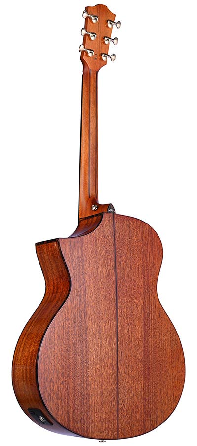 Bromo - BAN4CE/BK - Hillside auditorium guitar, solid mahogany top, mahogany body, glossy black, heavy duty bag