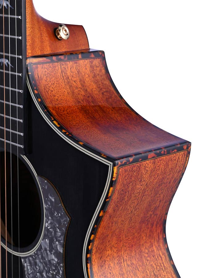 Bromo - BAN4CE/BK - Hillside auditorium guitar, solid mahogany top, mahogany body, glossy black, heavy duty bag