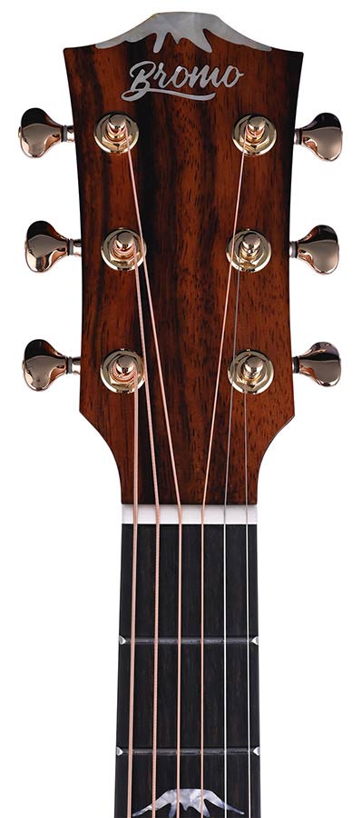 Bromo - BAN4CE/BK - Hillside auditorium guitar, solid mahogany top, mahogany body, glossy black, heavy duty bag