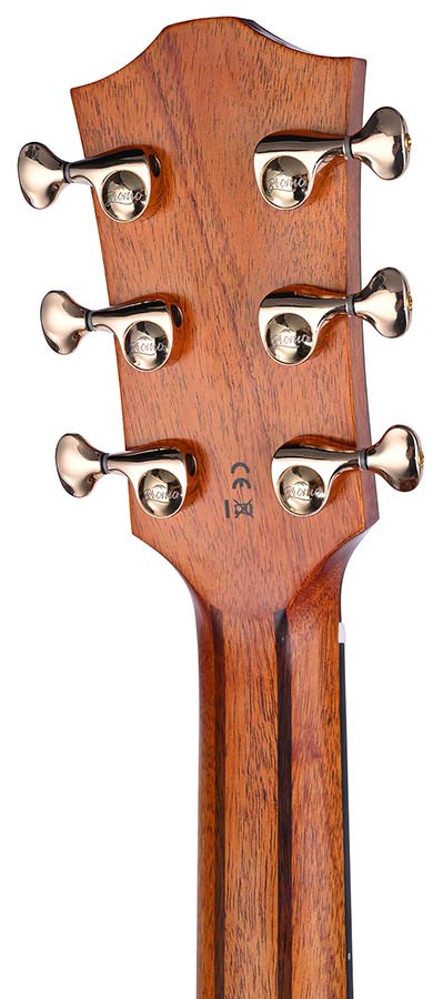 Bromo - BAN4CE/BK - Hillside auditorium guitar, solid mahogany top, mahogany body, glossy black, heavy duty bag