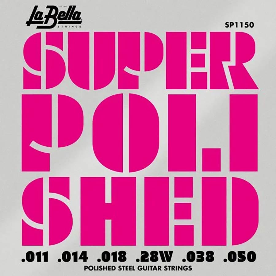 La Bella SP1150 Super Polished gepolijste elektrische gitaarsnaren, 011-050