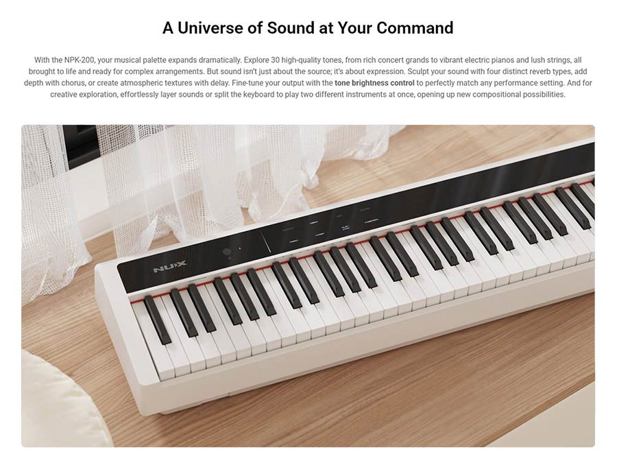 NUX NPK-200/WH Digital Stage Piano