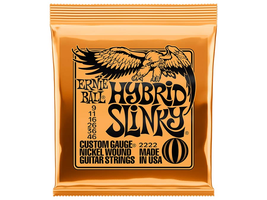 Ernie Ball 2222 Hybrid Slinky Snaren voor Elektrische Gitaar – 009-046