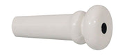 Boston 2092-BD eindknop, plastic, wit met zwarte stip, folk model (viool vorm), 12-pack