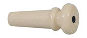 Boston 2093-BD eindknop, plastic, ivoor met zwarte stip folk model (viool vorm), 12-pack