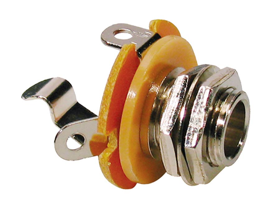Boston SJ-1 chassis connector jack, 6,3mm, 2-polig, chrome, M9