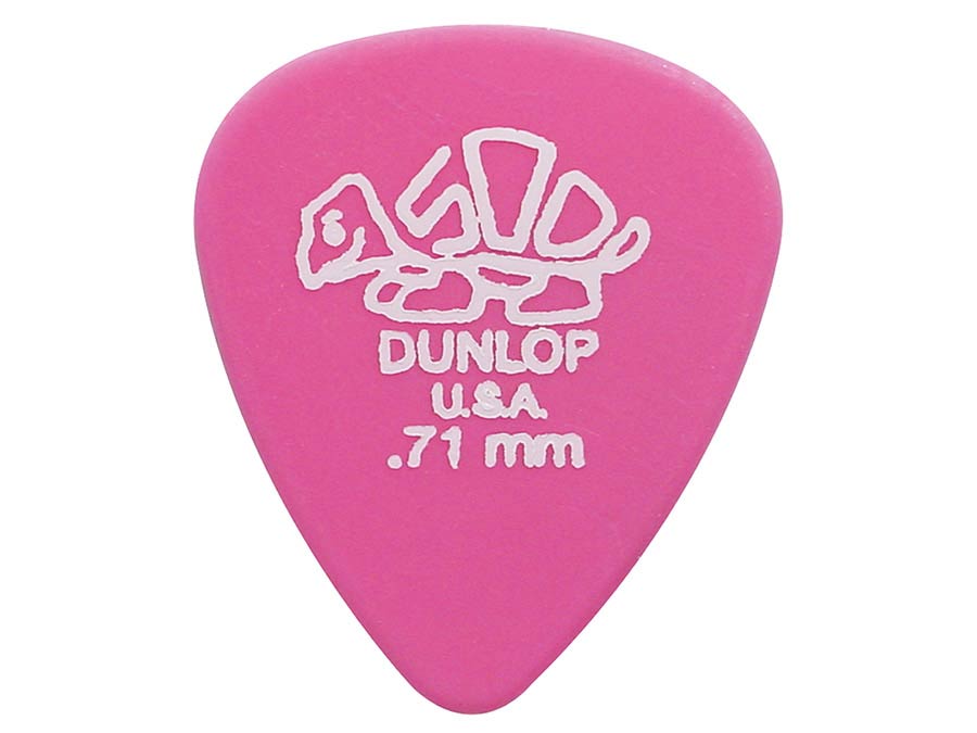 Dunlop 41-R-71 Delrin-500 Plectra 0.71 mm Roze