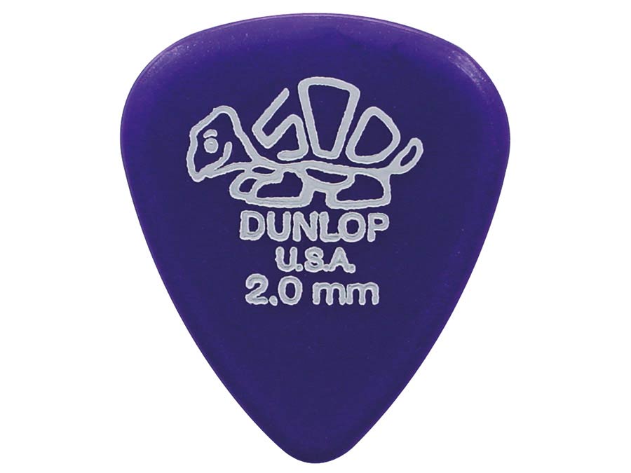 Dunlop 41-R-200 Delrin-500 Plectra 2.00 mm Paars