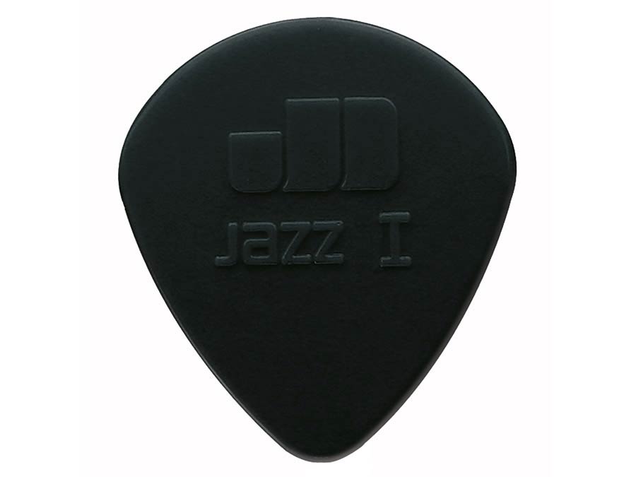 Dunlop 47-R-1S Nylon Jazz Plectra 1.10 mm Stiffo Nylon, Zwart, Afgeronde Punt