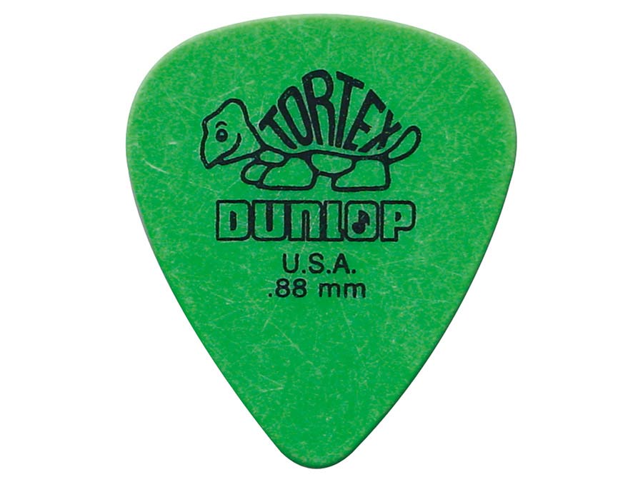 Dunlop 418-R-88 Tortex Standard Plectra 0.88 mm Groen
