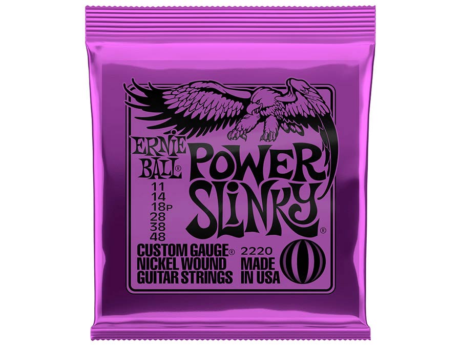 Ernie Ball 2220 Power Slinky nickel wound elektrische gitaarsnaren 11-48