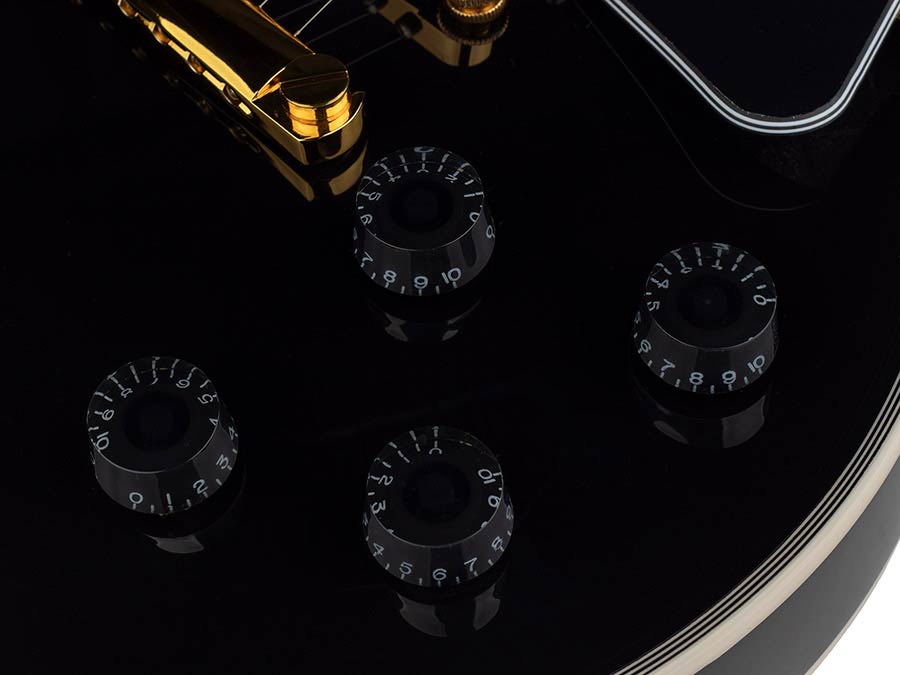 SX EH3-BK Custom Single-Cut elektrische gitaar – zwart