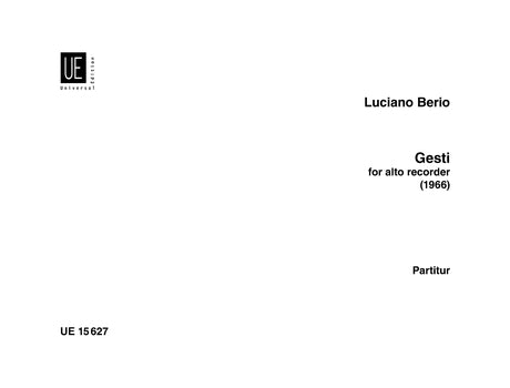 Berio: Gesti (Altblokfluit)