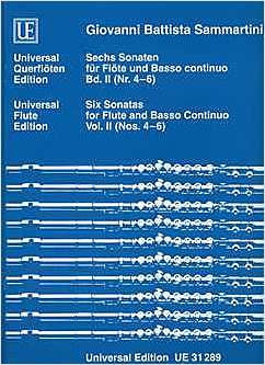 Sammartini: 6 Sonaten Nr. 4-6 Band 2 (Dwarsfluit, Piano)