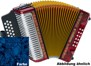 Hohner HOA5624 Accordeon, Corona II, Donkerblauw, G/C/F