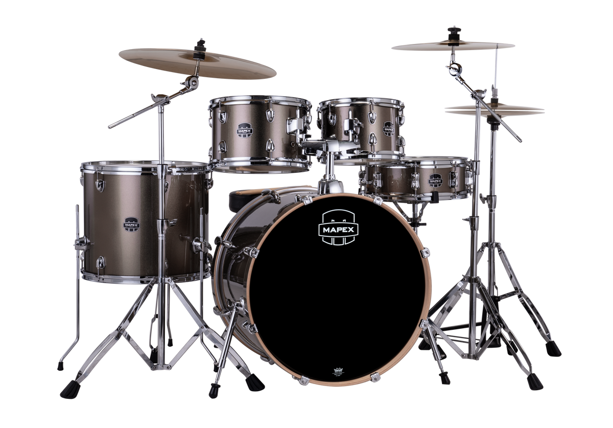 Mapex komplete set, Venus, Stage, Copper Metallic #VX, incl. bekken – MXVE5295FTCVX