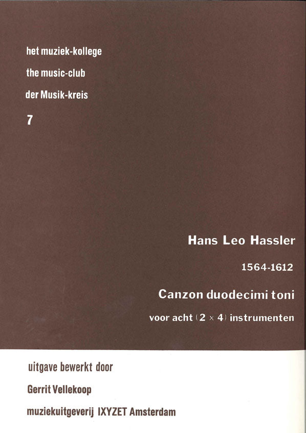 Canzon A8 Duodecimi Toni (Muziek