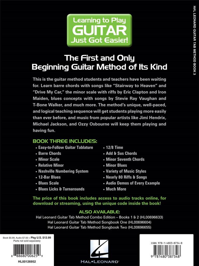 Hal Leonard guitar TAB method book 3