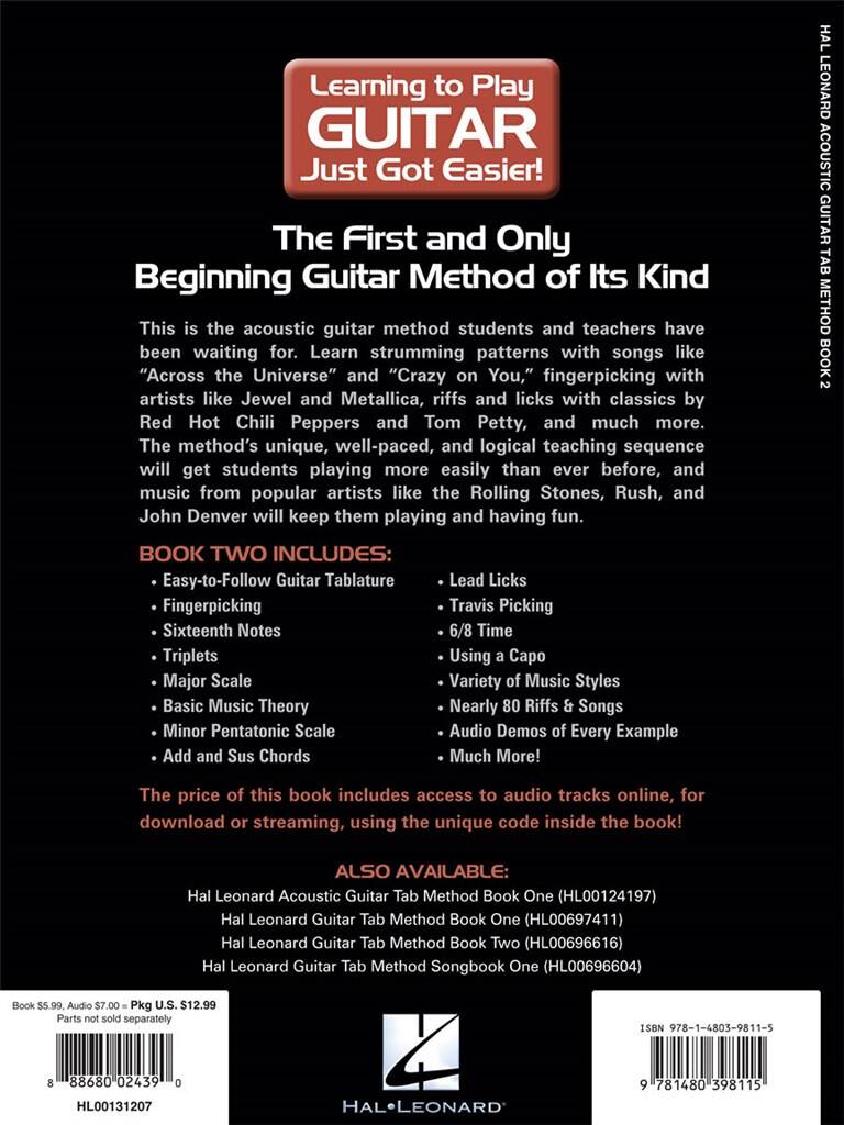 Hal Leonard Acoustic Guitar Tab Method Book 2
