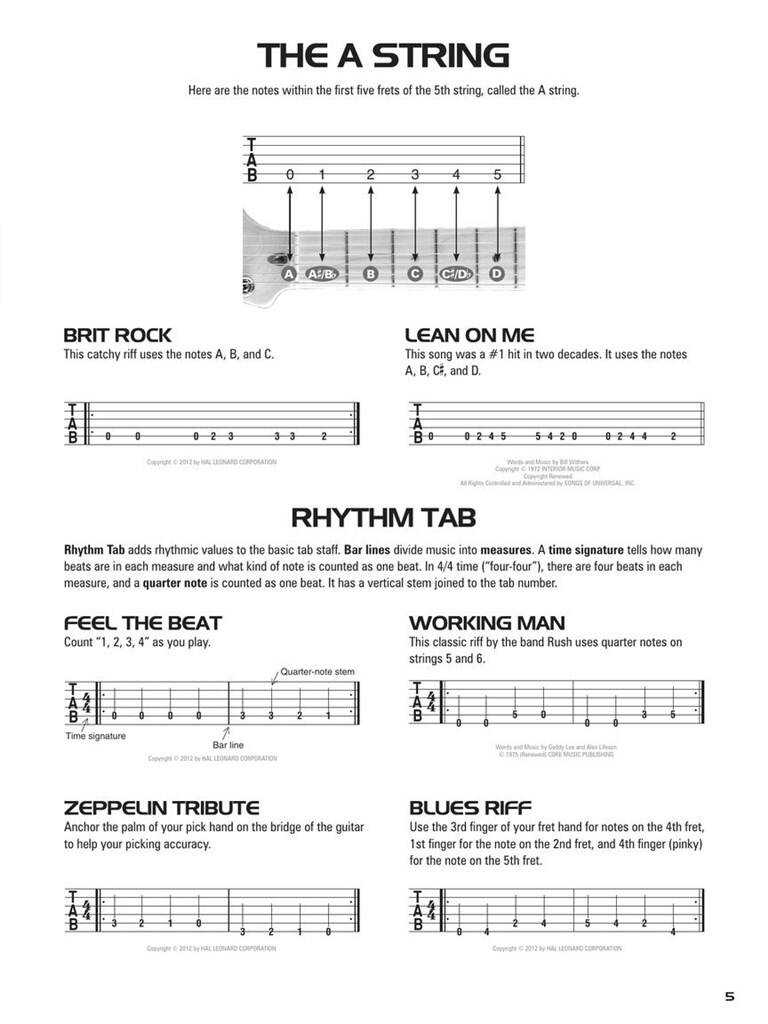 Hal Leonard Guitar Tab Method