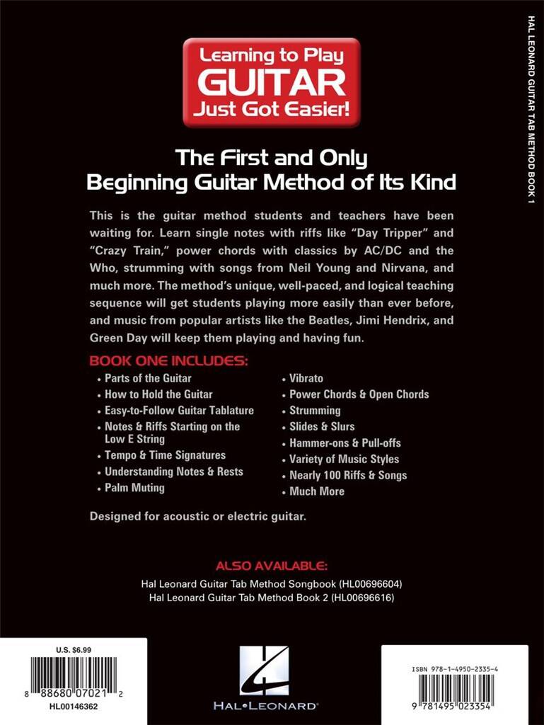 Hal Leonard Guitar Tab Method