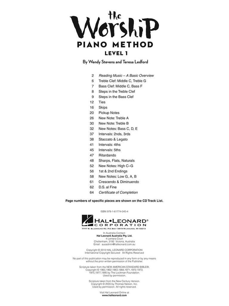 The Worship Piano Method 1