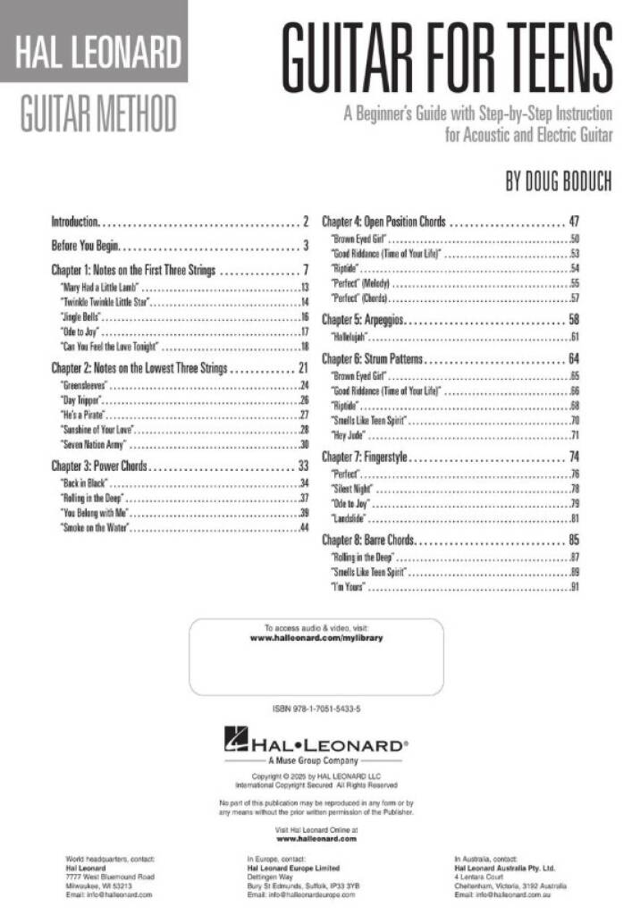 Hal Leonard Guitar for Teens Method
