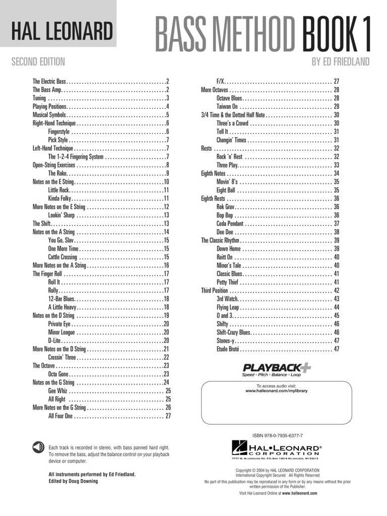 Hal Leonard Bass Method: Book 1 (Second Edition)