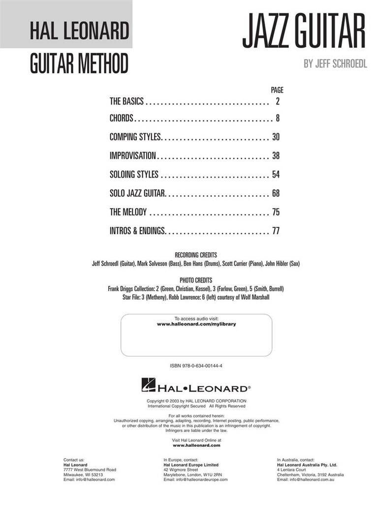 Hal Leonard Guitar Method - Jazz Guitar