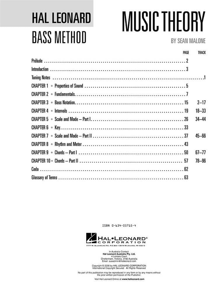 Music Theory for Bassists