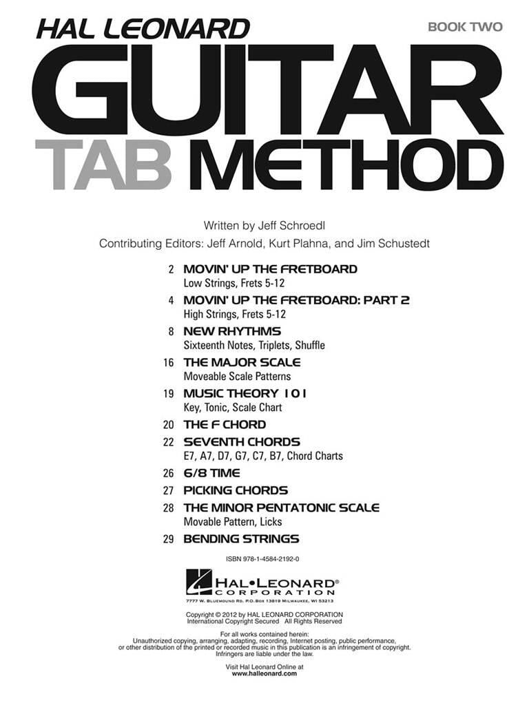 Hal Leonard Guitar TAB Method