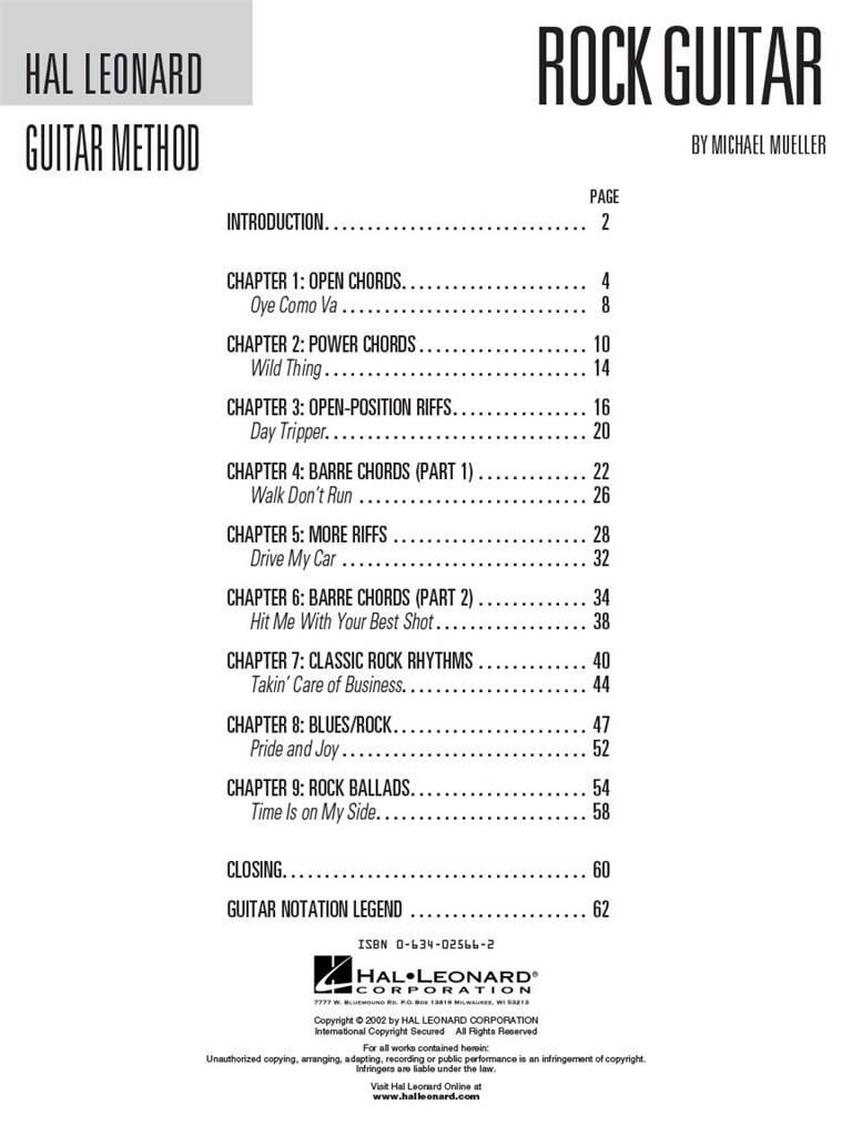 Hal Leonard Rock Guitar Method