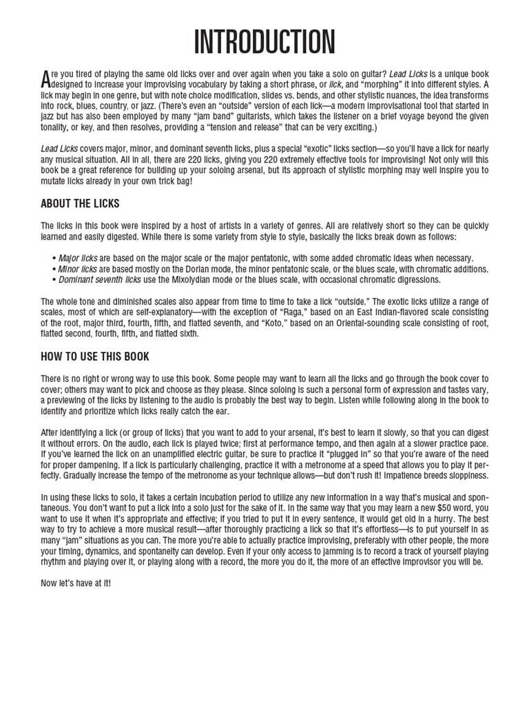 Hal Leonard Guitar Method: Lead Licks