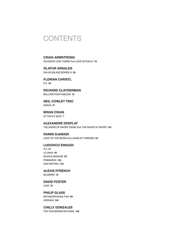 Contemporary Piano Masters for Easy Piano