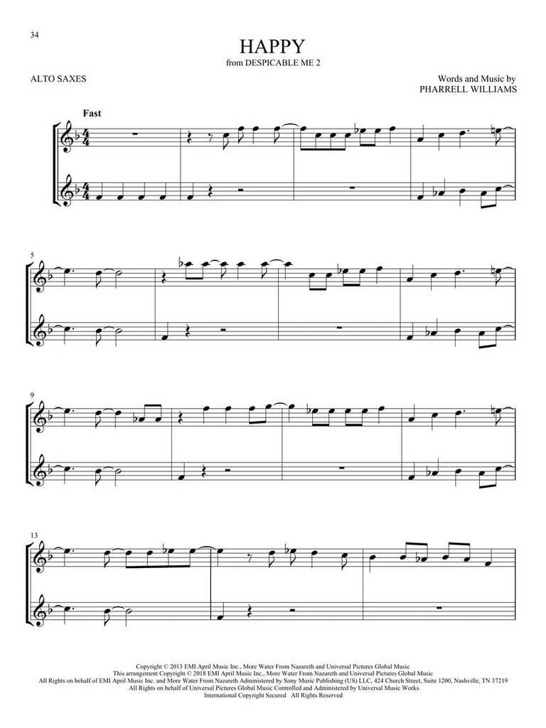 First 50 Duets for Two Alto Saxophones (Altsaxofoonduet) [stack-source:hl01297741_5.jpg]