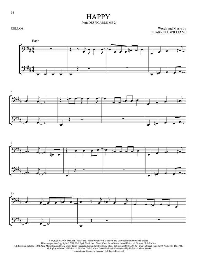 First 50 Duets for Two Cellos (Celloduo) [stack-source:hl01297745_1.jpg]
