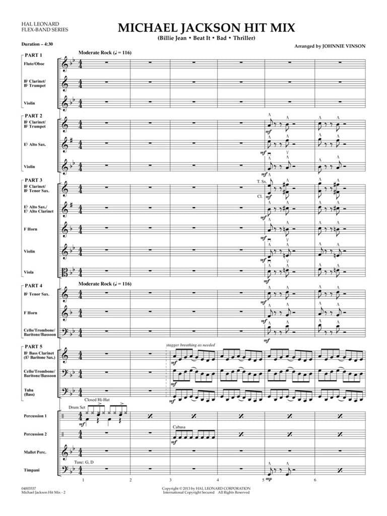Michael Jackson Hit Mix - Flex-Band Grade 3