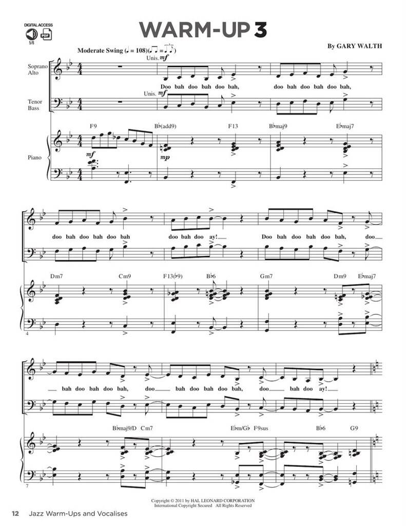 Gary Walth: Jazz Warm-Ups And Vocalises
