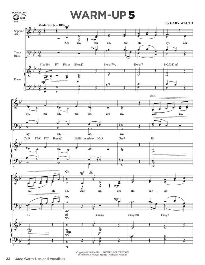 Gary Walth: Jazz Warm-Ups And Vocalises
