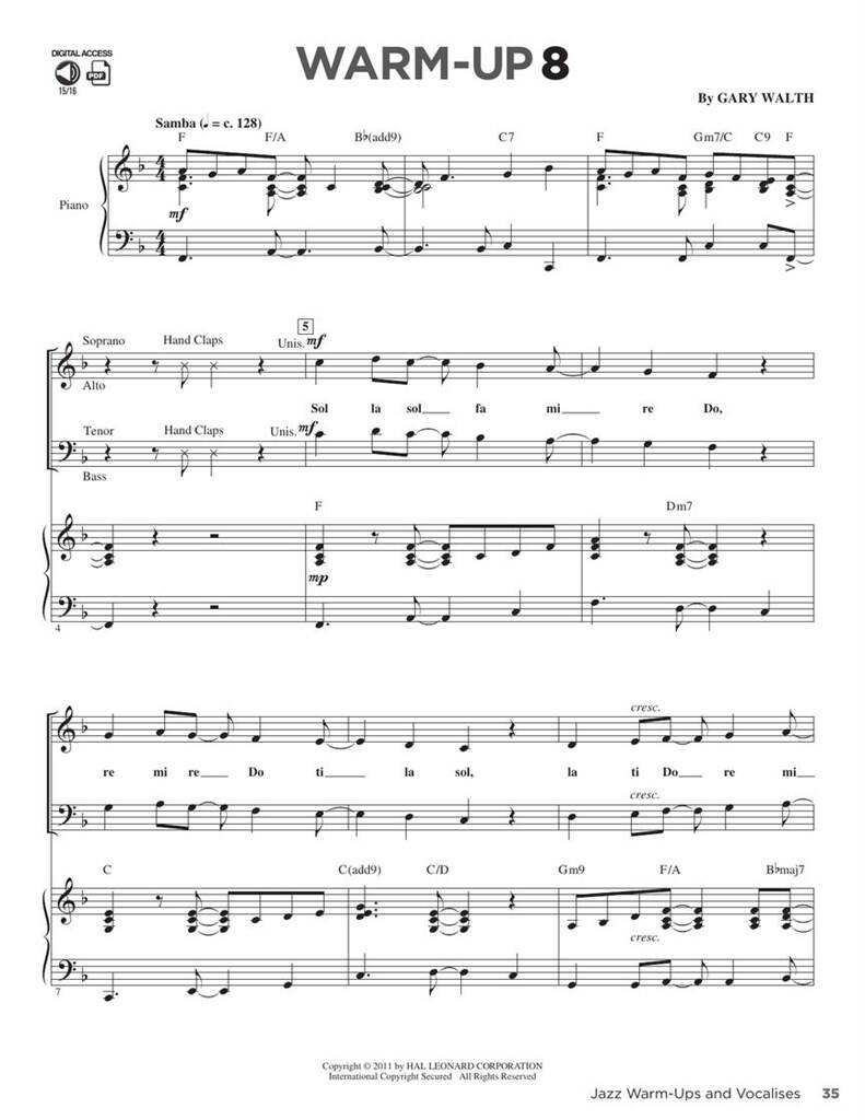 Gary Walth: Jazz Warm-Ups And Vocalises