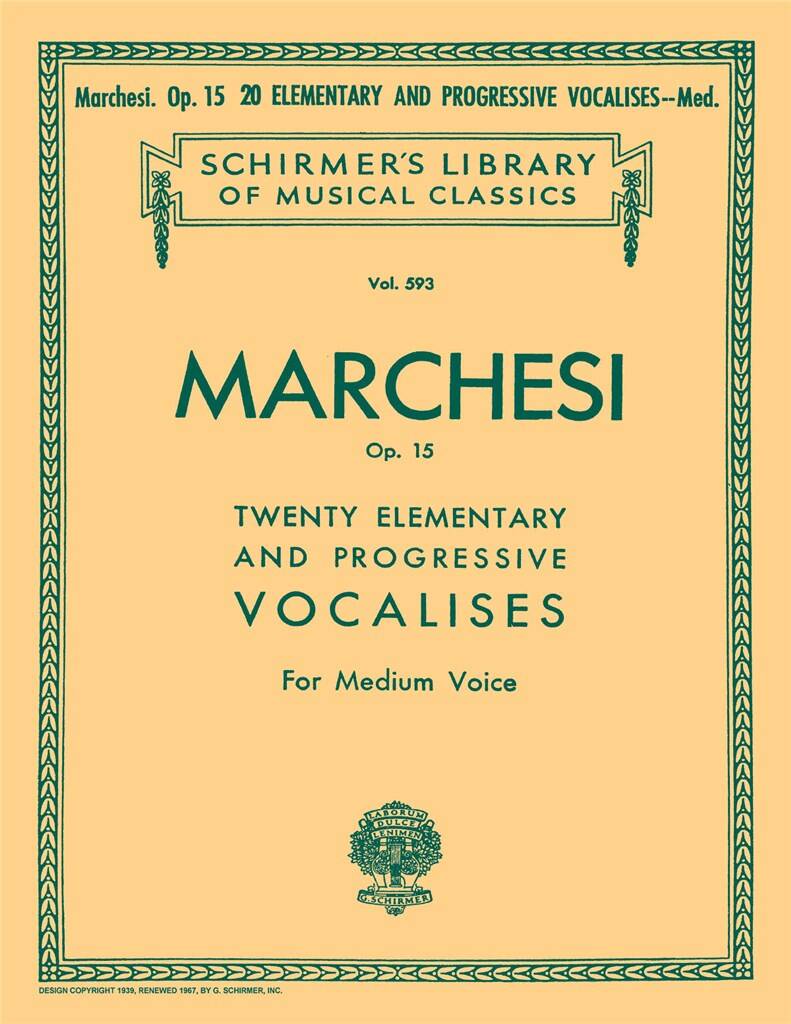 20 Elementary and Progressive Vocalises, Op. 15