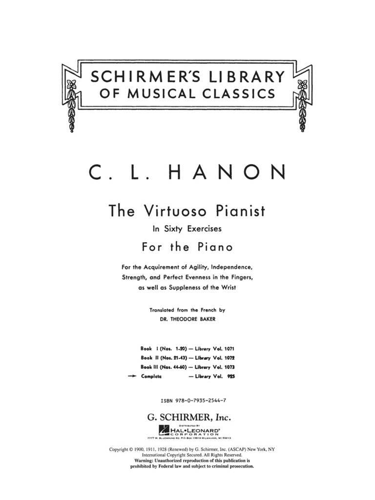 Hanon: The Virtuoso Pianist - Complete