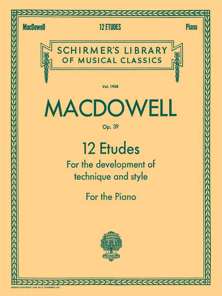 Twelve Etudes For Style And Technique Op.39