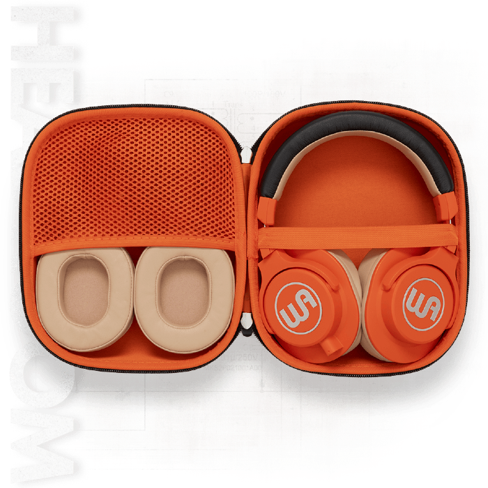 Warm Audio WAHRO, Orange closed-back headphone afbeelding 4