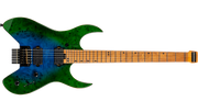 Spira Guitars S-500 HEADLESS GBR – 6-snarige elektrische gitaar – headless – Transparant aquablauw