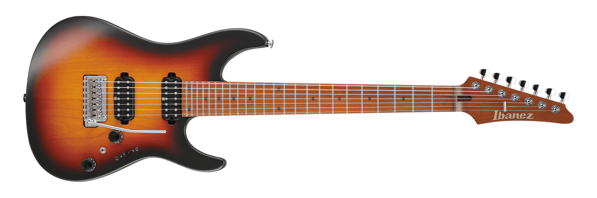 Ibanez AZ24027-TFF Prestige – 7-snarige elektrische gitaar – Tri Fade Burst Flat