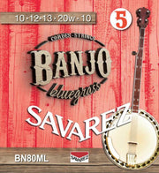 string set 5-string banjo, bluegrass, medium light, 010-012-013-020W-010