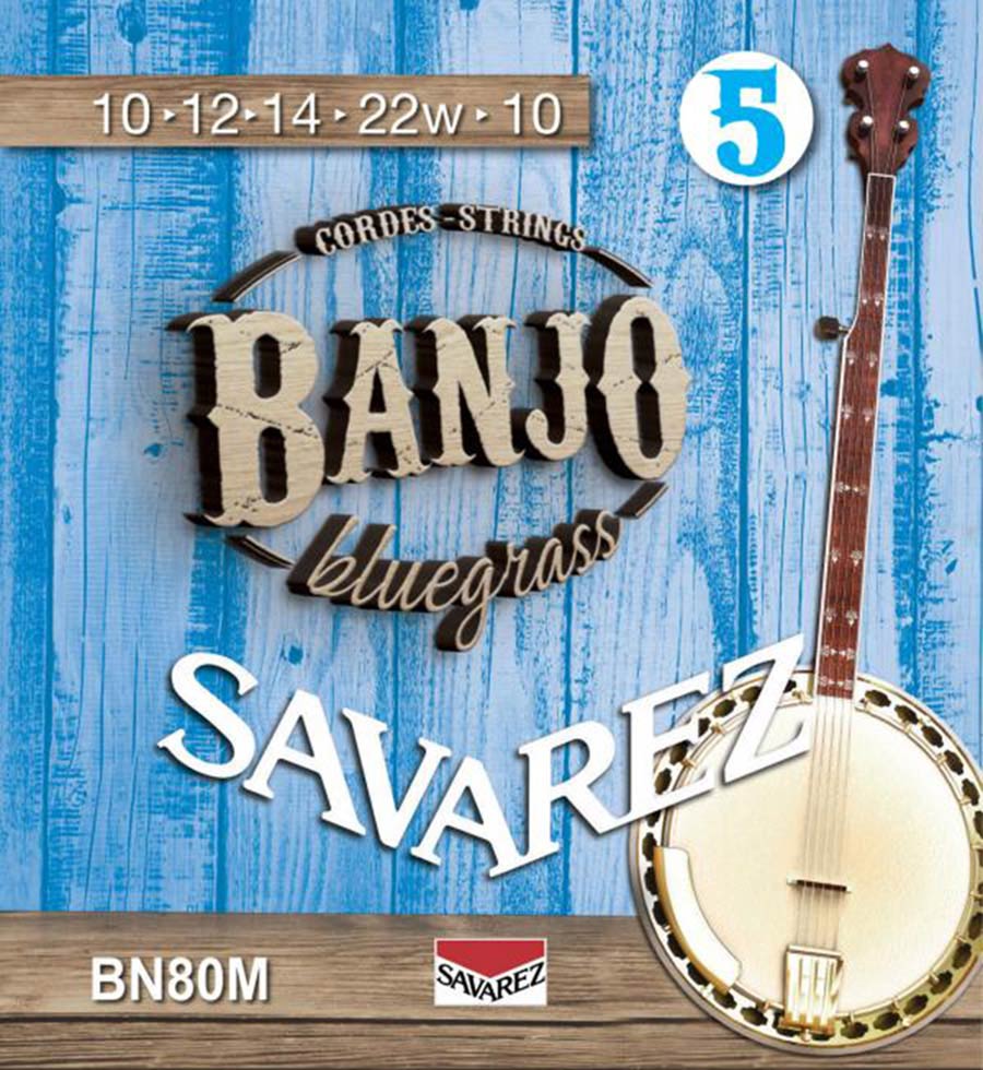 string set 5-string banjo, bluegrass, medium, 010-012-014-022W-010