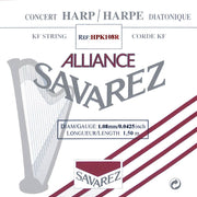 small or concert harp string, plain KF, 1,08mm, length: 1,50 meter, red