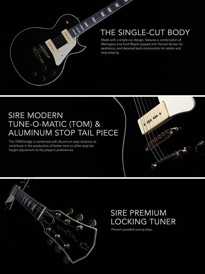 Sire L7VL Larry Carlton elektrische gitaar black
